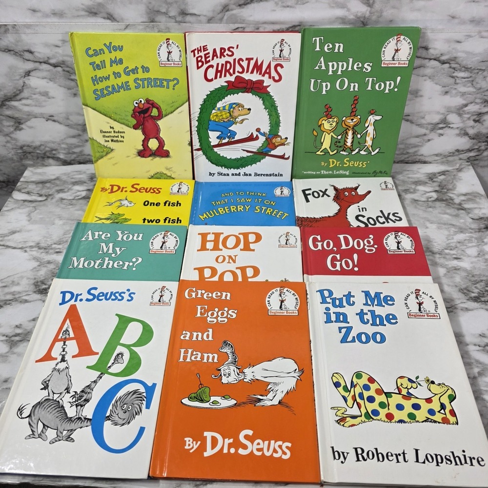 Lot of 12 Dr. Seuss Beginner Books Children's Hardcover Books EUC READ DESCRIPTI